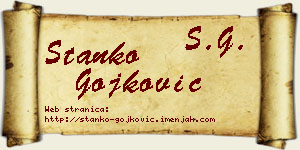 Stanko Gojković vizit kartica